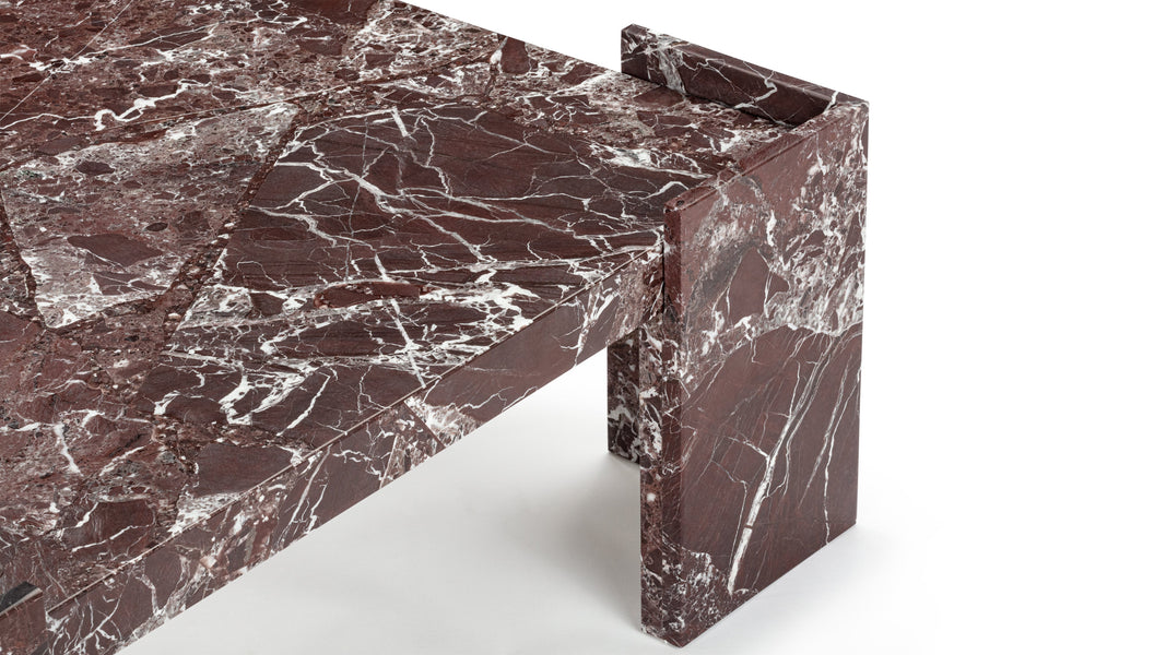 AspenAspen - Aspen Coffee Table, Rosso Levanto Marble