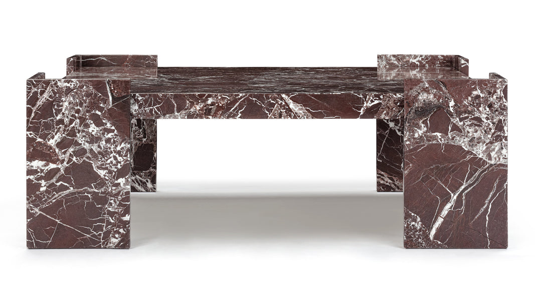 AspenAspen - Aspen Coffee Table, Rosso Levanto Marble