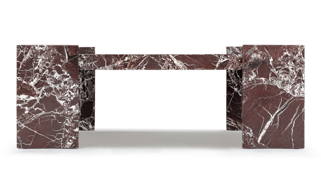 AspenAspen - Aspen Coffee Table, Rosso Levanto Marble