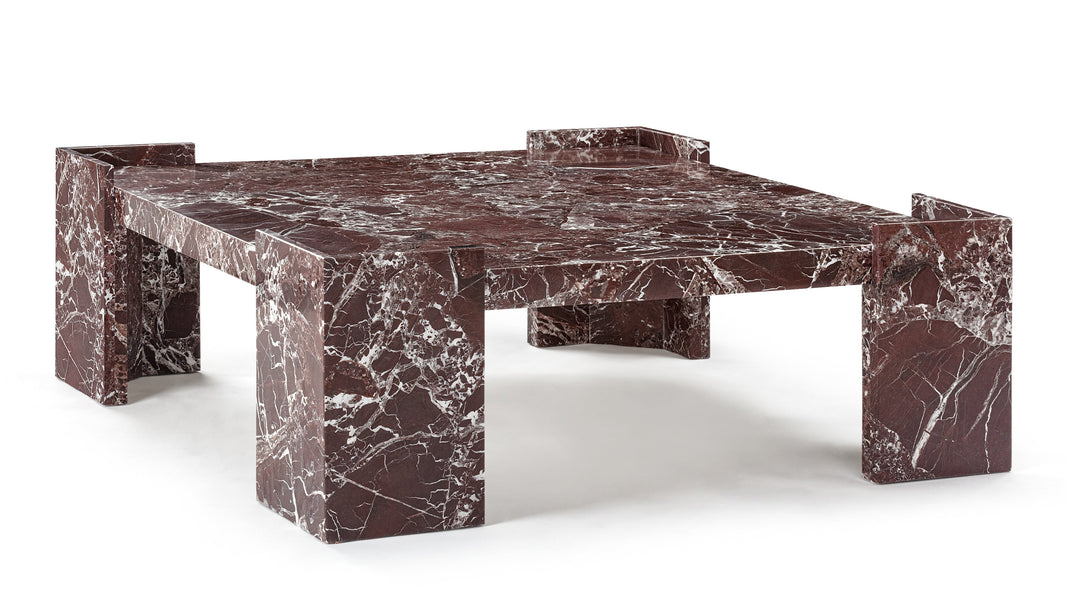 AspenAspen - Aspen Coffee Table, Rosso Levanto Marble