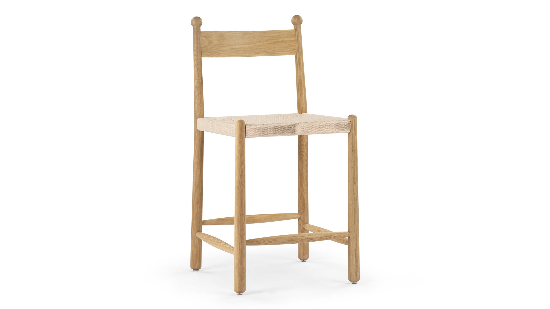 SaraSara - Sara Bar Stool, Oak, Seat Height 24in