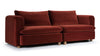 Morrell - Morrell - Morrell Two Seater Sofa, Garnet Velvet - Image 2