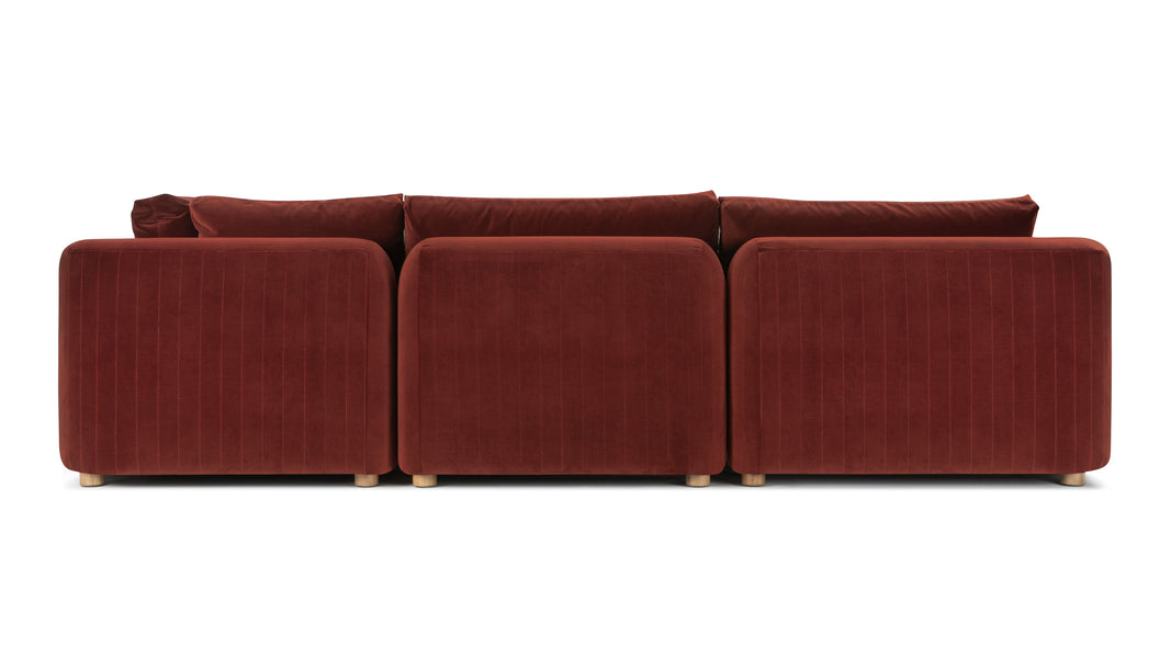MorrellMorrell - Morrell Sectional, Left Corner, Garnet Velvet