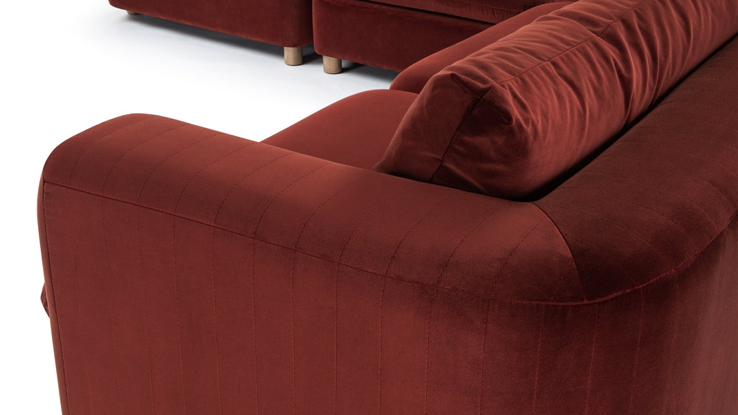 MorrellMorrell - Morrell Sectional, Right Corner, Garnet Velvet