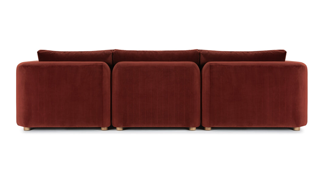 MorrellMorrell - Morrell Sectional, Right Corner, Garnet Velvet