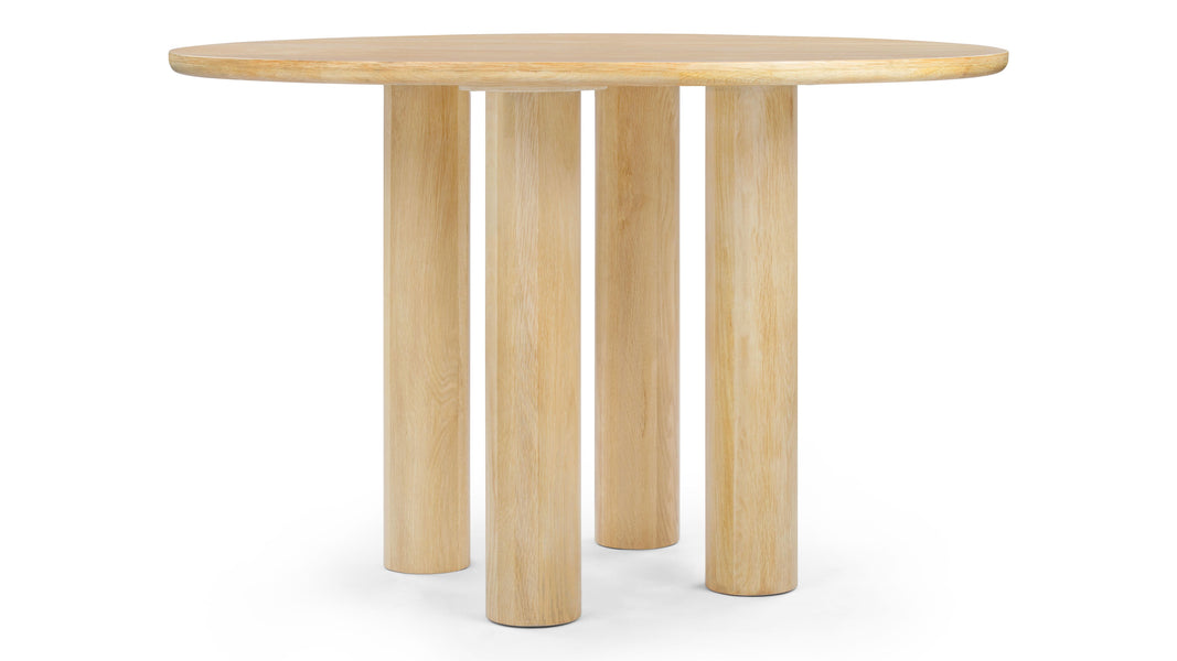 AmalfiAmalfi - Amalfi Round Dining Table, Light Oak, 124cm