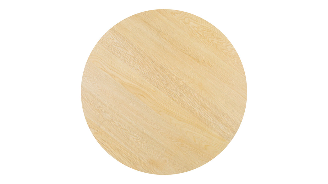 AmalfiAmalfi - Amalfi Round Dining Table, Light Oak, 124cm