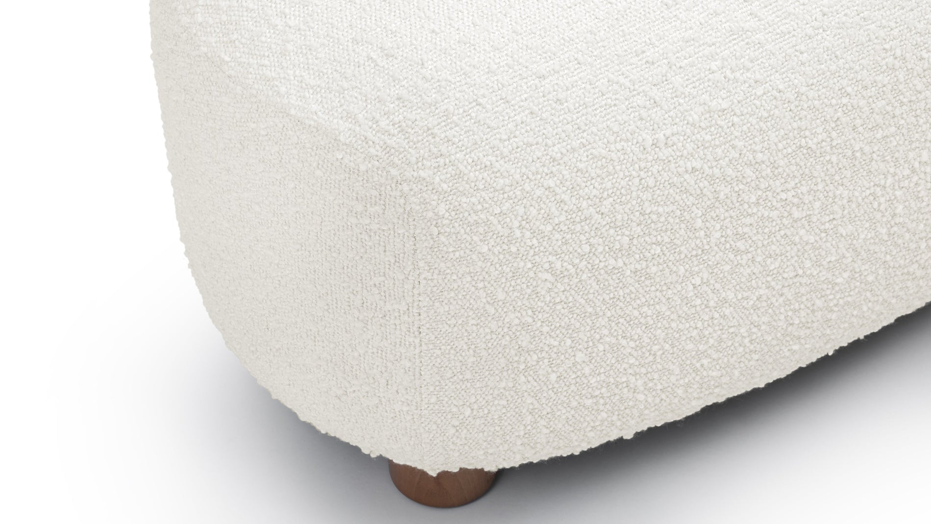 JensenJensen - Jensen Ottoman, Warm White Boucle