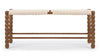 Emerson - Emerson - Emerson Bobbin Bench, Natural Cord and Walnut - Image 1