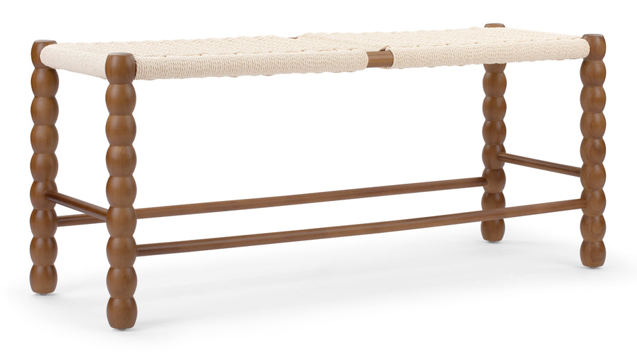 EmersonEmerson - Emerson Bobbin Bench, Natural Cord and Walnut