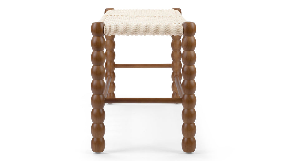 EmersonEmerson - Emerson Bobbin Bench, Natural Cord and Walnut