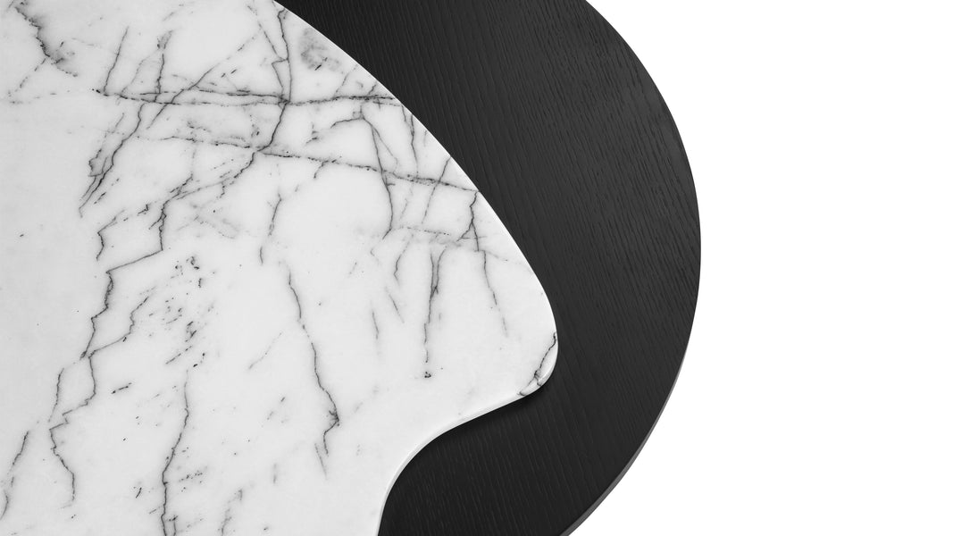 LugoLugo - Lugo Coffee Table, Black and Calacatta Marble