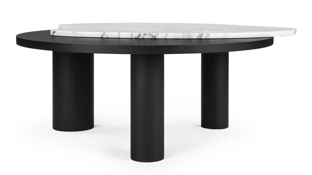 LugoLugo - Lugo Coffee Table, Black and Calacatta Marble