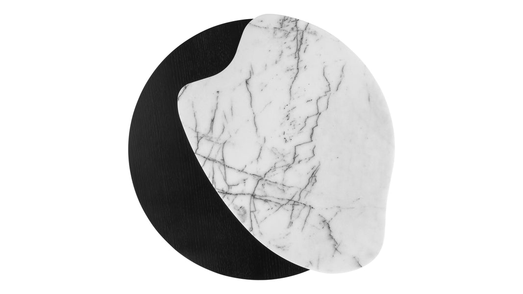 LugoLugo - Lugo Coffee Table, Black and Calacatta Marble
