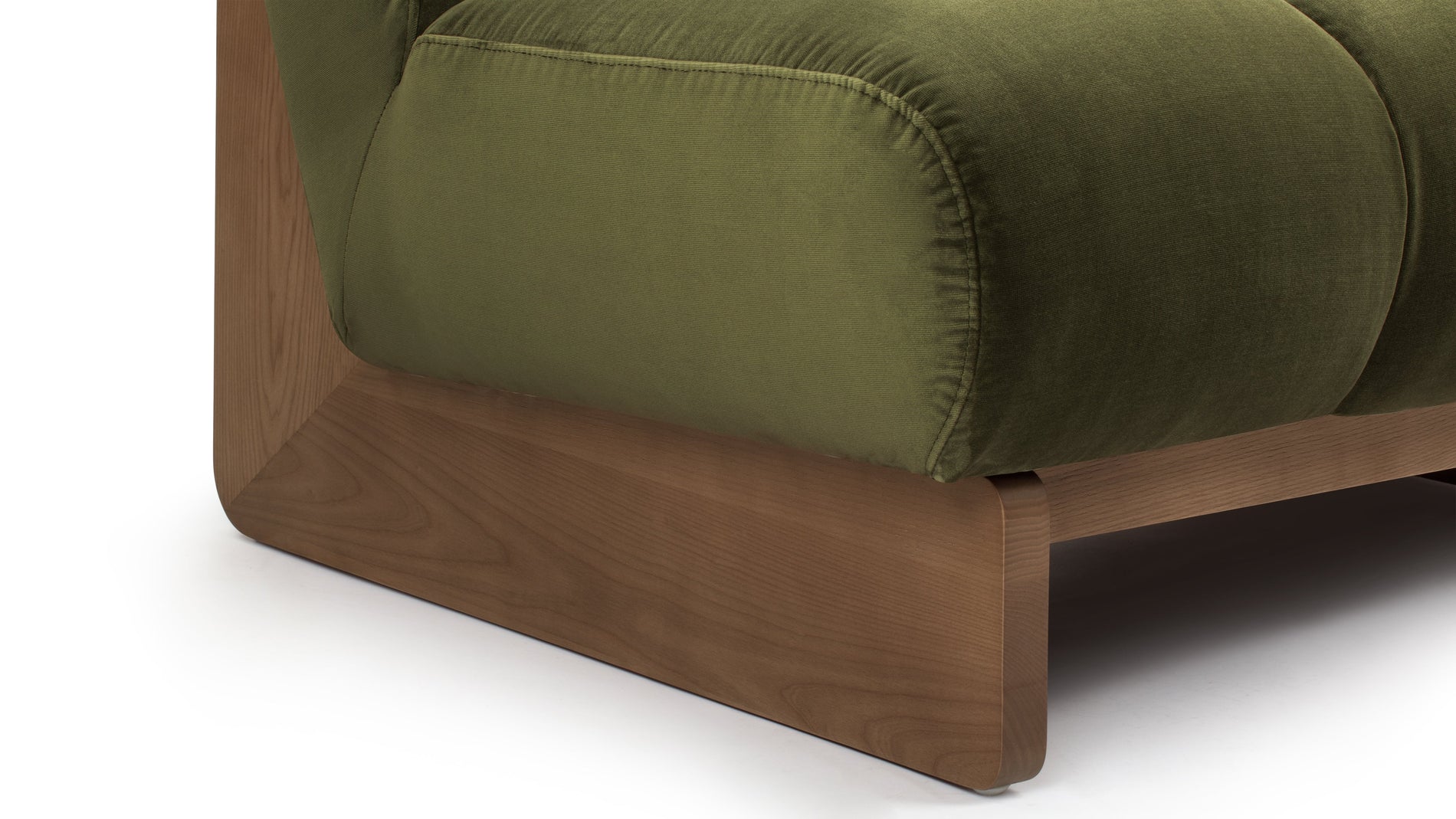 NalaNala - Nala Lounge Chair, Olive Green Velvet