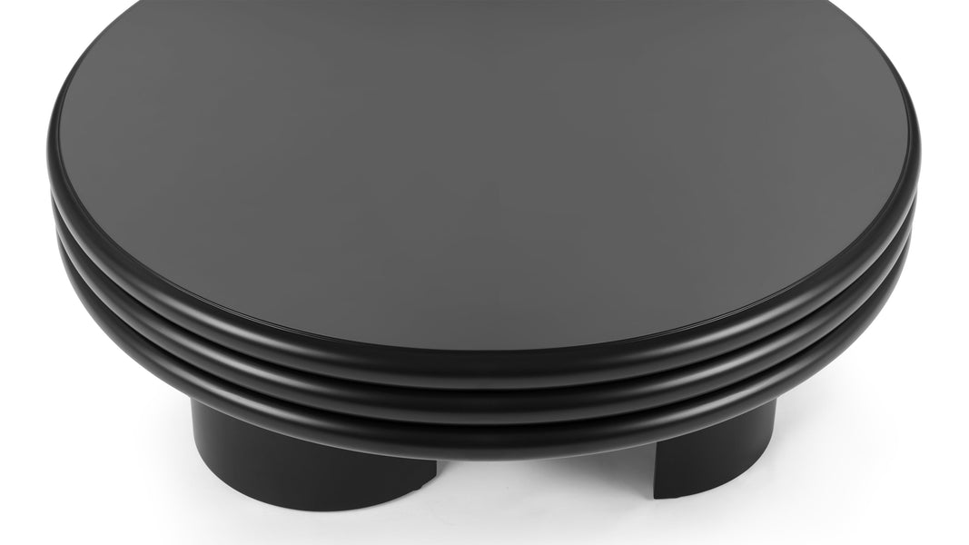PascalPascal - Pascal Round Coffee Table, Low, Black