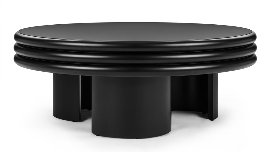 PascalPascal - Pascal Round Coffee Table, Low, Black
