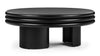 Pascal - Pascal - Pascal Round Coffee Table, Low, Black - Image 2