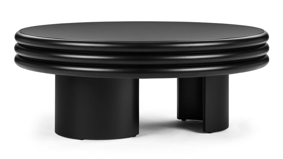PascalPascal - Pascal Round Coffee Table, Low, Black