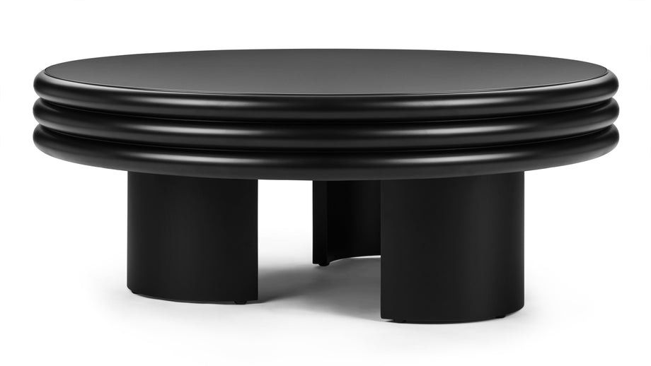 PascalPascal - Pascal Round Coffee Table, Low, Black