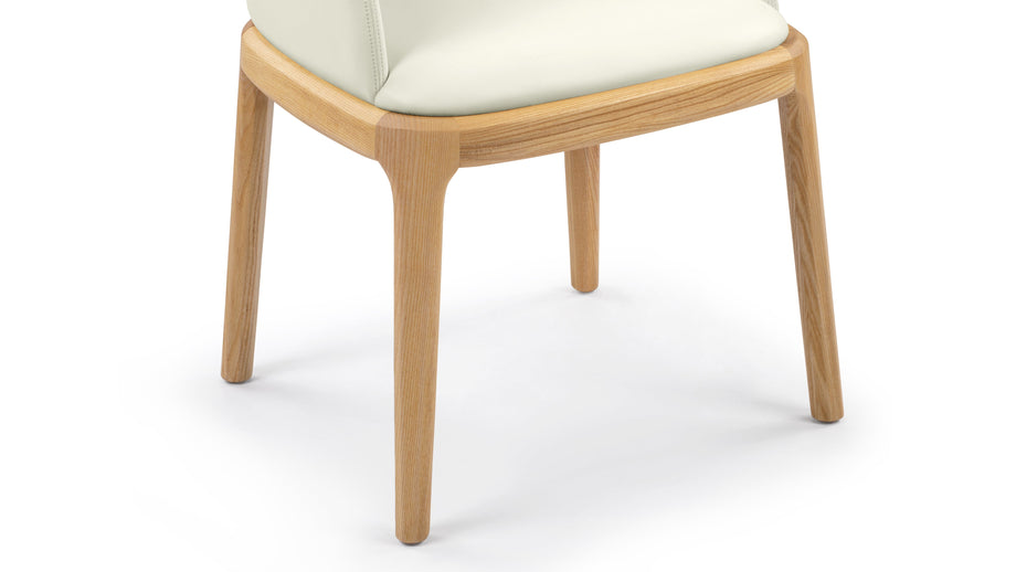 LeblancEggshell Vegan Leather and Natural Ash