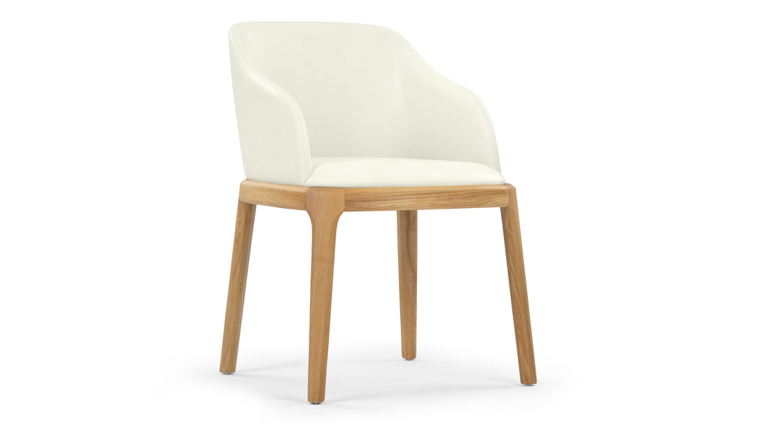LeblancEggshell Vegan Leather and Natural Ash