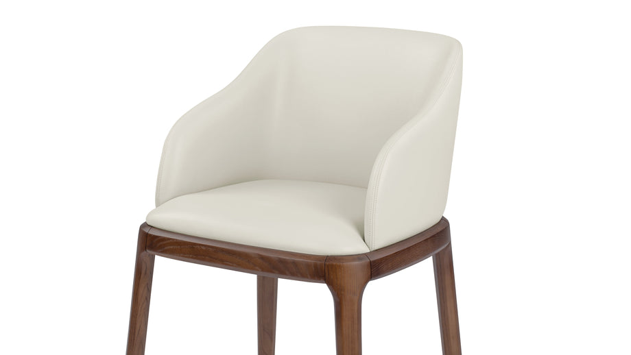 LeblancTaupe Vegan Leather and Walnut