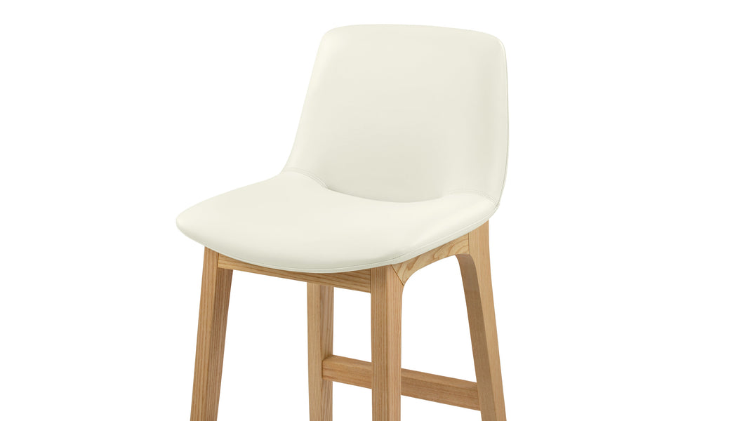 LeblancEggshell Vegan Leather and Natural Ash