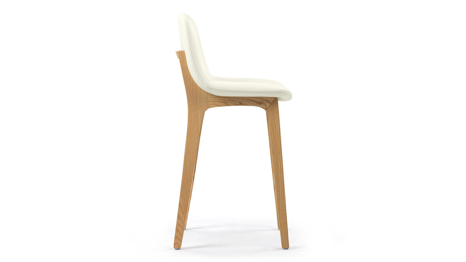 LeblancEggshell Vegan Leather and Natural Ash
