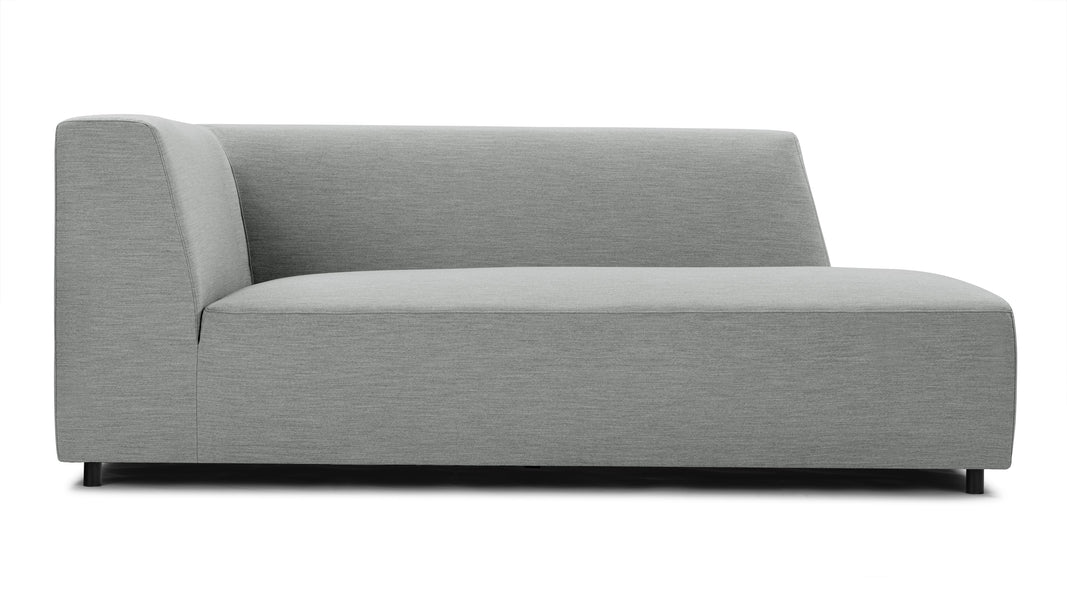 AcquaAcqua - Acqua Outdoor Sectional Module, Chaise, Right Arm, Dove Gray Performance Weave