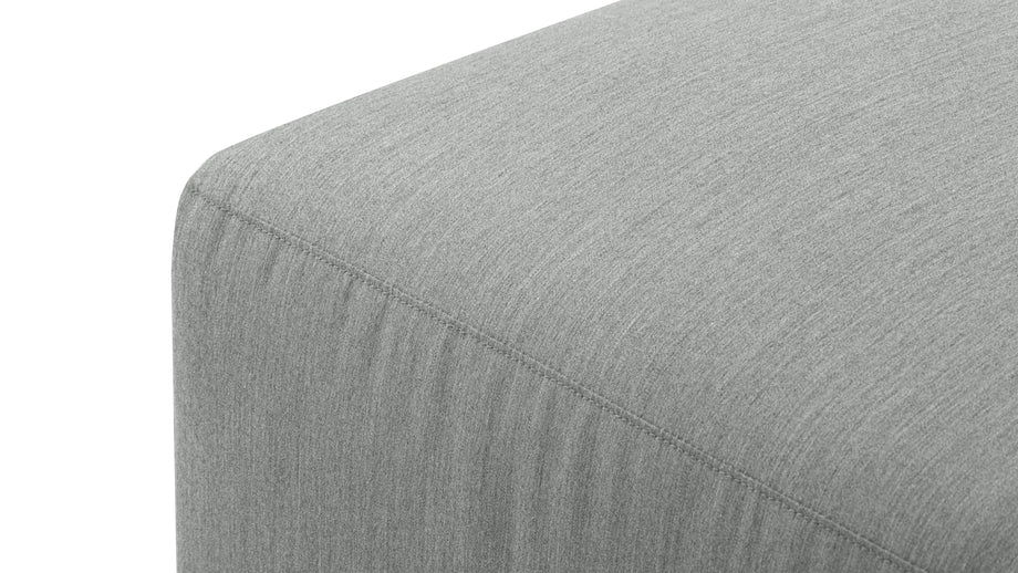 AcquaAcqua - Acqua Outdoor Ottoman, Dove Gray Performance Weave