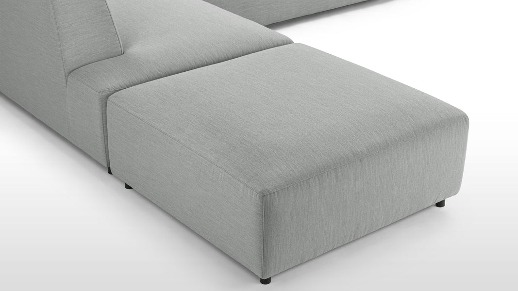 AcquaAcqua - Acqua Outdoor Sectional, Left Corner, Dove Gray Performance Weave