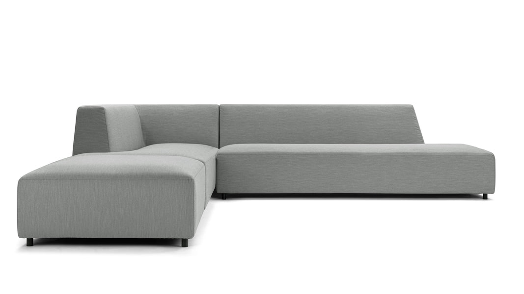 AcquaAcqua - Acqua Outdoor Sectional, Left Corner, Dove Gray Performance Weave
