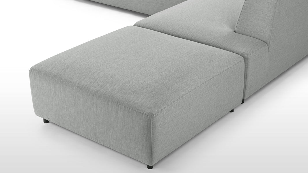 AcquaAcqua - Acqua Outdoor Sectional, Right Corner, Dove Gray Performance Weave