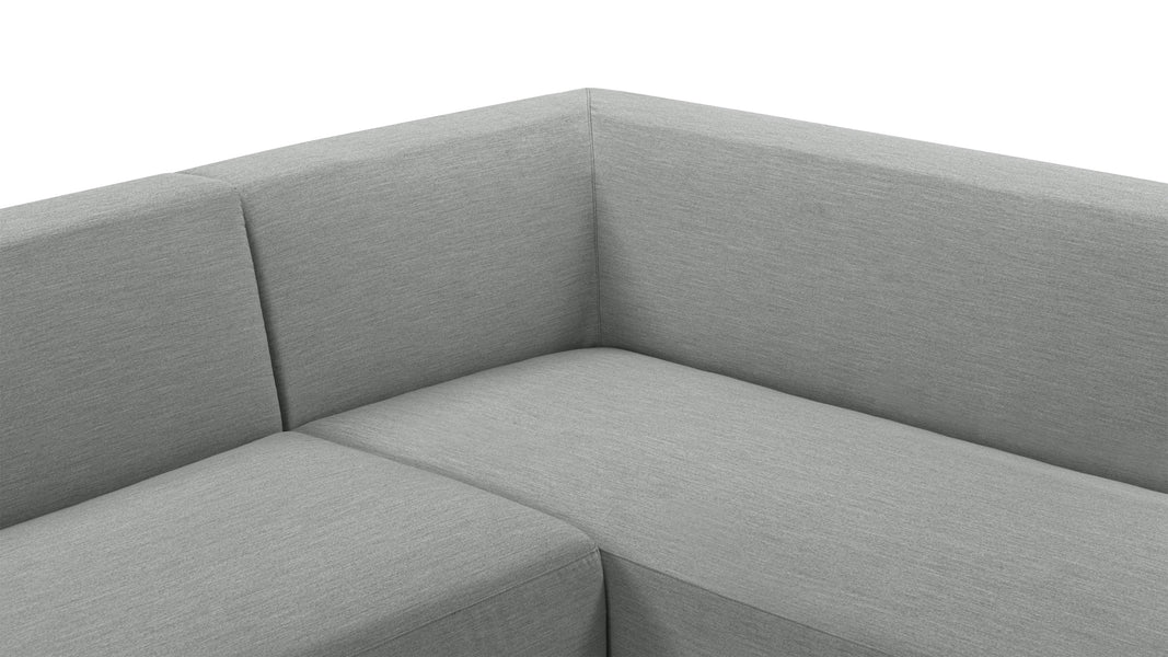 AcquaAcqua - Acqua Outdoor Sectional, Right Corner, Dove Gray Performance Weave