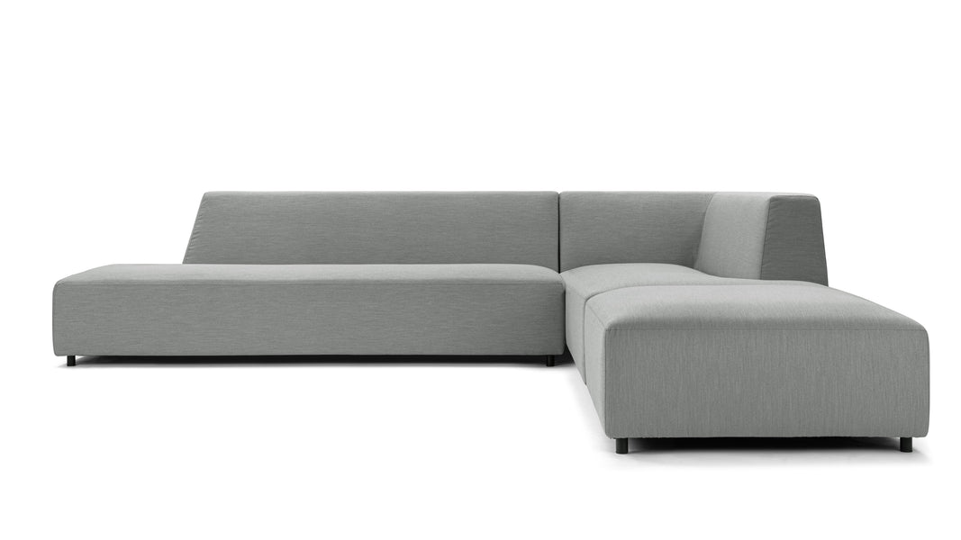 AcquaAcqua - Acqua Outdoor Sectional, Right Corner, Dove Gray Performance Weave
