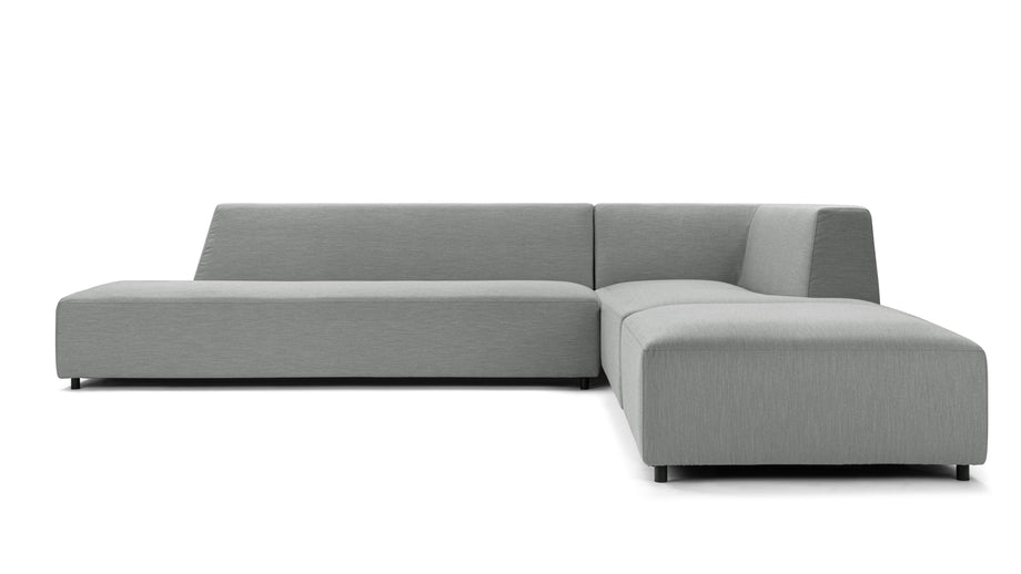 AcquaAcqua - Acqua Outdoor Sectional, Right Corner, Dove Gray Performance Weave