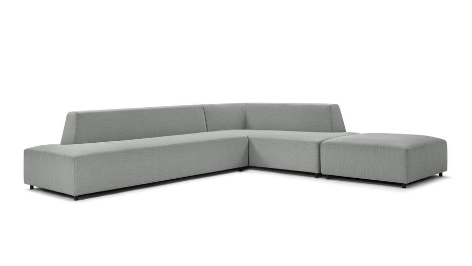 AcquaAcqua - Acqua Outdoor Sectional, Right Corner, Dove Gray Performance Weave