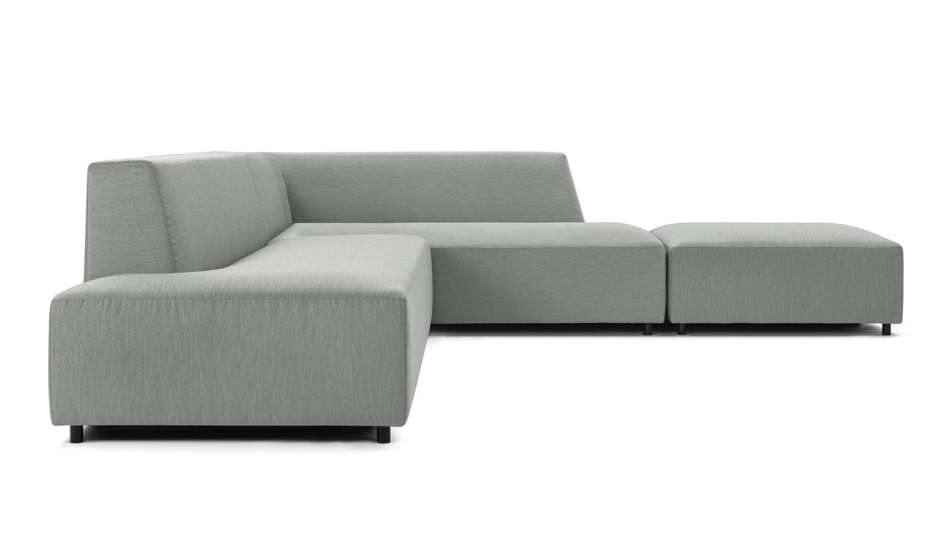 AcquaAcqua - Acqua Outdoor Sectional, Right Corner, Dove Gray Performance Weave