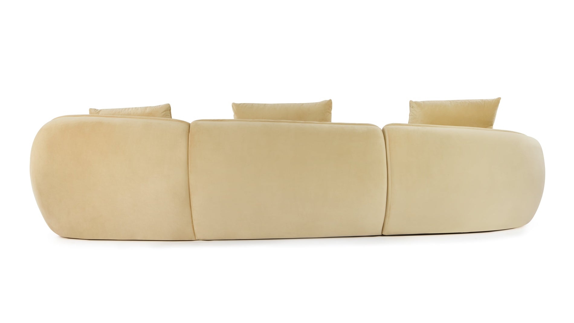 MoreauMoreau - Moreau Sectional Sofa, Soft Beige Velvet
