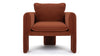 De Luz - De Luz - De Luz Armchair, Russet Plush Velvet - Image 1