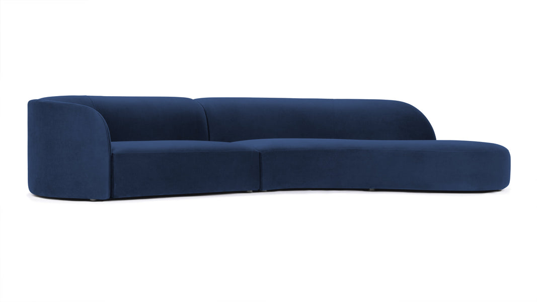 SerpentinSerpentine - Serpentine Sofa, French Navy Plush Velvet