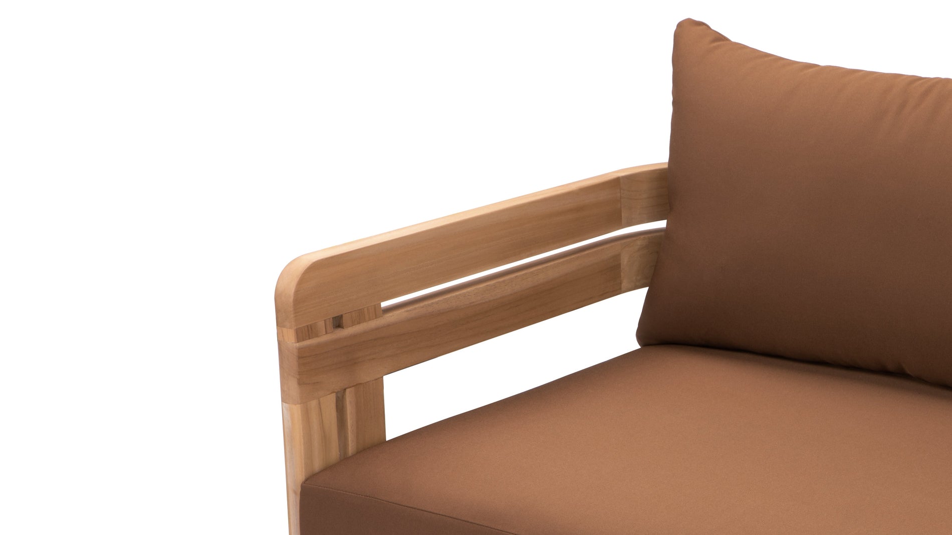LussgoNaturalteak mit Mocha -Kissen