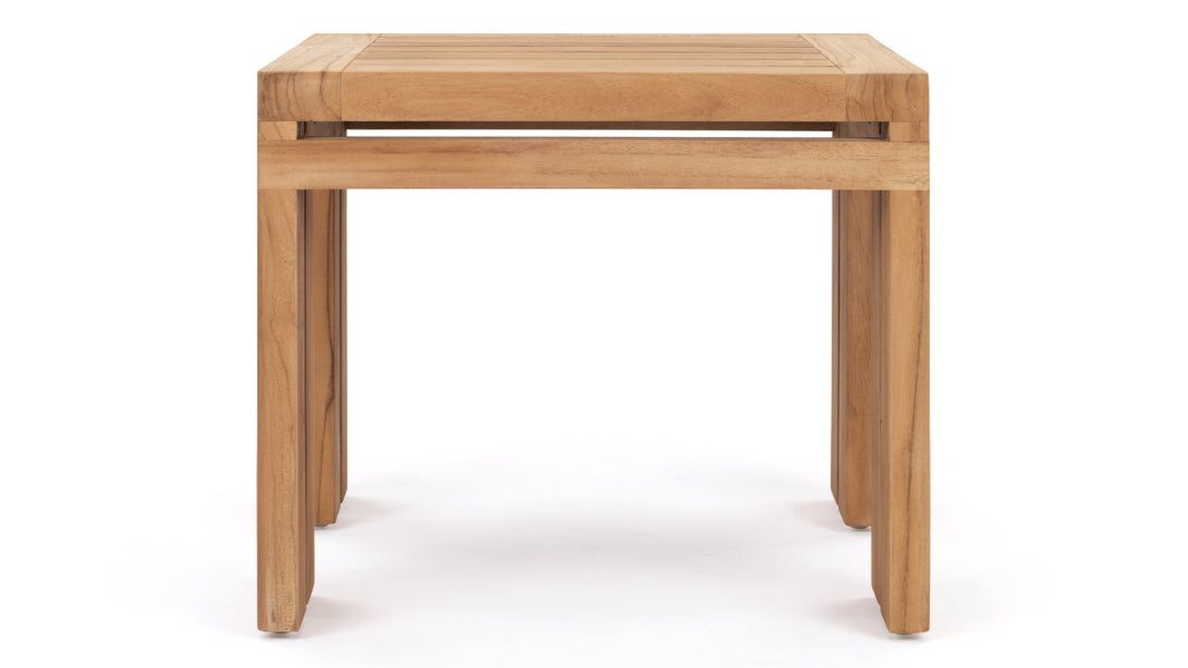 LussoLusso - Lusso Outdoor Side Table, Natural Teak