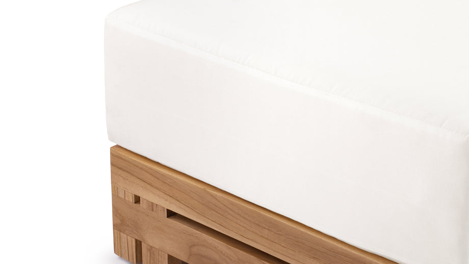 LussoNatural Teak with White Cushions