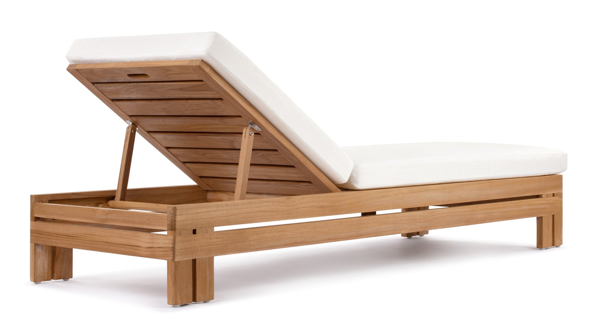 LussoNatural Teak with White Cushions