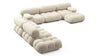 Bellini Large Sectional - Eggshell Vegan Suede - Image 3