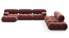 Bellini Large Sectional - Maroon Velvet - Image 1