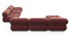 Bellini Large Sectional - Maroon Velvet - Image 4