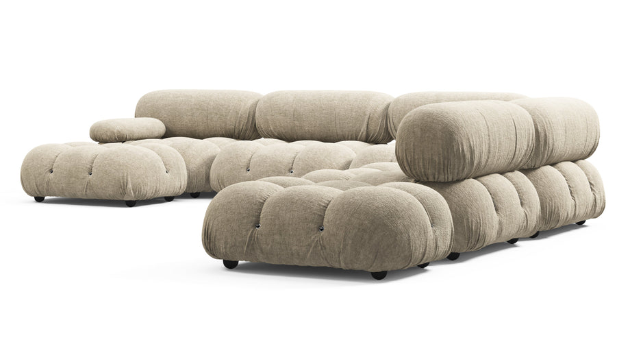 Bellini stor sektionssengBeige Gray Chenille